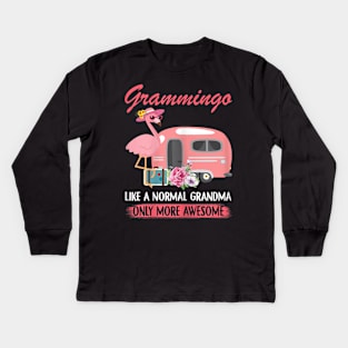 Womens Grammingo Like A Normal Grandma Only More Awesome Cute Kids Long Sleeve T-Shirt